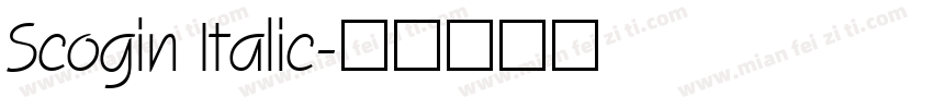 Scogin Italic字体转换